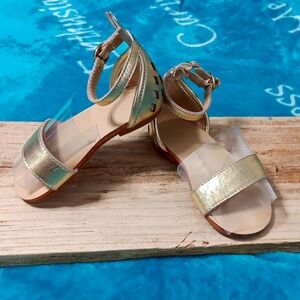 Janie and Jack Gold Metallic Pineapple Sandals Size 5